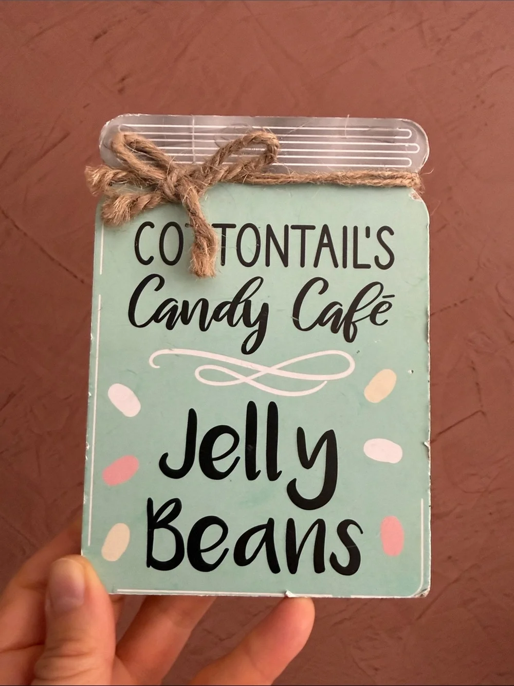 Candy Café Jelly Beans Sign - Mint